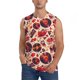 thumbnail image 1 of Fotbe Skull rock record music heart Men's Camiseta sin Mangas Estampada para Hombres, Playera Casual para Gimnasio, Entrenamiento, Playa-X-Large, 1 of 7