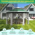 thumbnail image 3 of Emorefun 13' x 13' Pop up Gazebo with Sides, Outdoor Canopy Gazebo W/Adjustable Height for Patio Backyard Garden Wedding Party, Green & Beige, 3 of 9