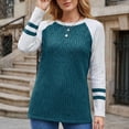 thumbnail image 6 of NominalSnug Long Sleeve Shirts for Women Lightweight Sweaters Fall Outfits 2026 Color Block Winter Clothing Dressy Casual Pullovers, 6 of 8
