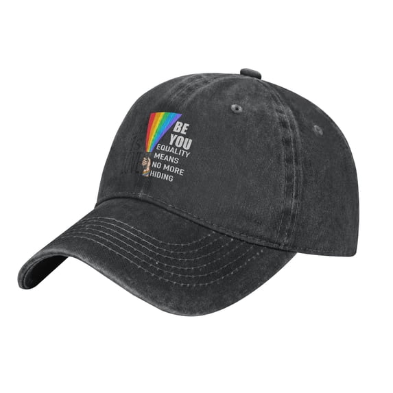 ZICANCN Mens Hats Unisex Baseball Caps-Rainbow Flashlight Creative Text Hats for Men Baseball Cap Western Low Profile Hats Fashion