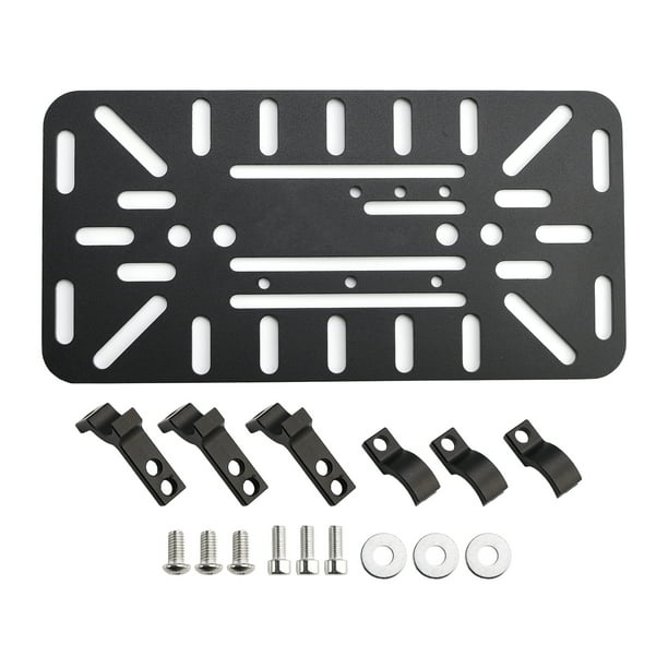 Kit de soporte de montaje para alforjas laterales simétricas universales, color negro, para motocicleta
