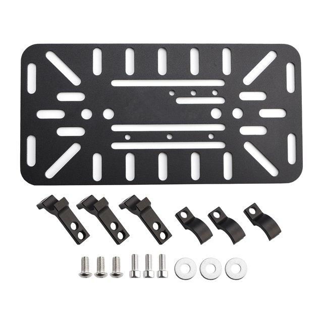 Kit de soporte de montaje para alforjas laterales simétricas universales, color negro, para motocicleta