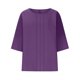 thumbnail image 4 of Tops de Manga Corta para las Mujeres Camiseta de Cuello Redondo de Color Sólido, 4 of 6