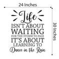 thumbnail image 4 of Family Waiting for Storm to Pass Uplifting Quote Wall Decal Decoration Its About Learning to Dance in The Rain Life Motivation Lasts Years and Easily Removable - Size: 24 In(W) x 30 In(H), 4 of 5