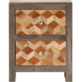 thumbnail image 6 of OnlineGymShop CB23892 16 in. Wooden Bedroom Nightstand with Storage - Gray & Brown, 6 of 9