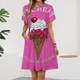 thumbnail image 2 of Waffle Cone Ice Cream Is Always A Good Idea Sundress Short Sleeve Dress Summer Women Clothes Dress for Women Dresses, 2 of 7