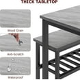 thumbnail image 4 of Dining Table Set for 4, Kitchen Table with 2 Chairs, Bench with Storage Rack, 4 Pieces Dining Room Table Set for Small Place, Apartment, Kitchen, 4 of 6