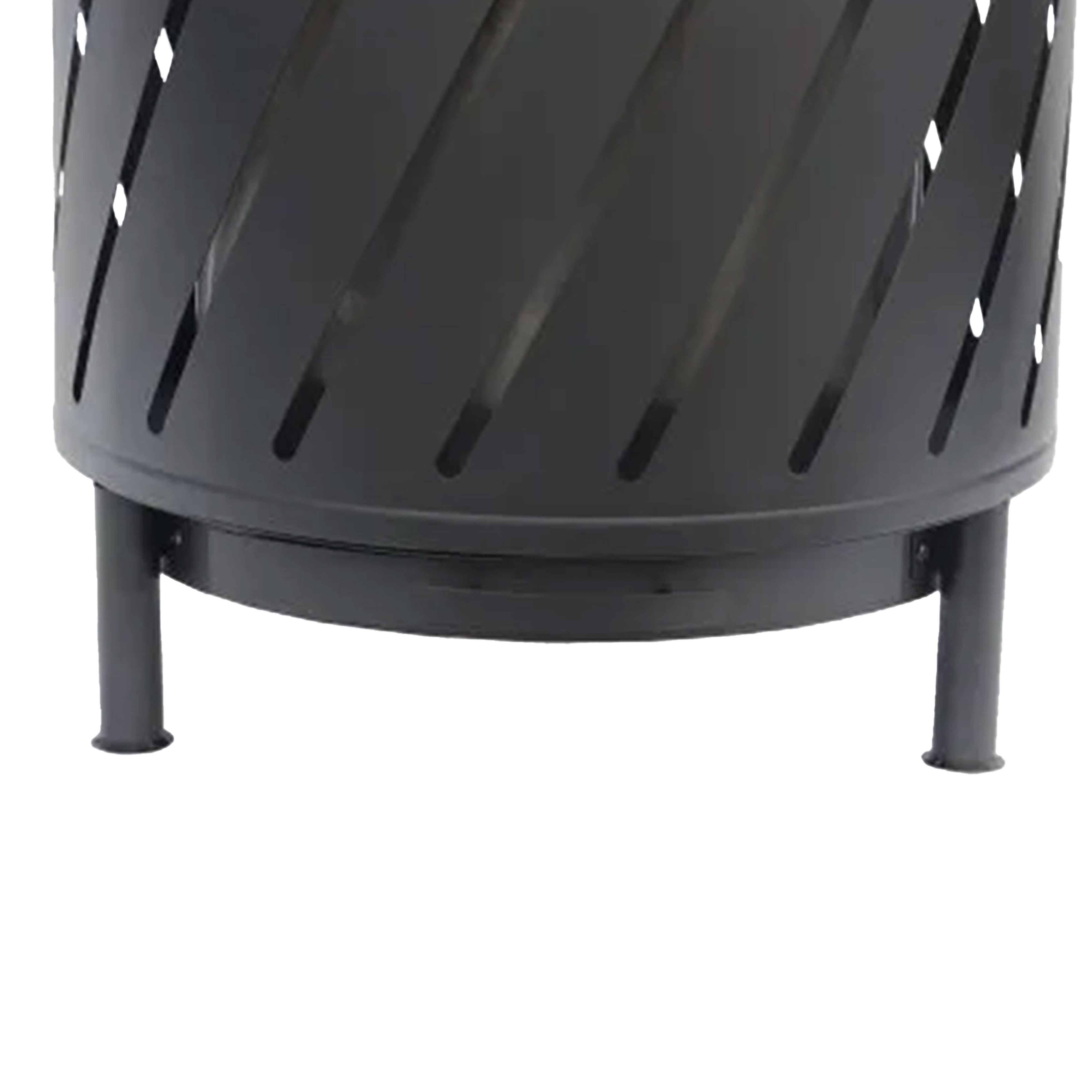 Four Seasons Courtyard 24” Diameter Round Steel Smokeless Fire Pit, Black