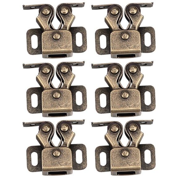 Clispeed 6Pcs Furniture Ball Catch Door Latches Metal Cabinet Catch with Smooth Surface Dark Brown