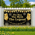 thumbnail image 5 of Golden Theme Birthday Banner Glitter Design The Man The Myth The Legend for Celebration Indoor Party Event, 5 of 7