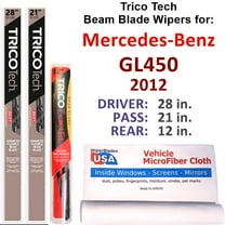 2012 Mercedes-Benz GL450 Beam Blade Wipers (Set of 3) w/Rear Wiper