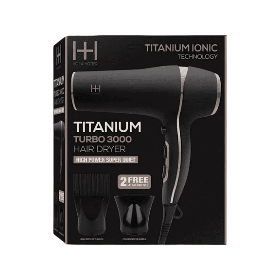 Annie Hot Hotter Titanium Turbo 3000 Hair Dryer High Powered [05910]