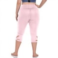 thumbnail image 4 of Drovellove Women's Plus Size Casual Capri Leggings with Elastic Waist - Soft Stretch Pull On Pants for Work, Weekend Errands, or a Night Out, 4 of 6