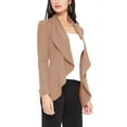 thumbnail image 3 of FashionStream Women's Long Sleeve Open Front Blazer Solid Office Jacket (S-3XL), 3 of 6