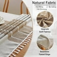 thumbnail image 3 of Tablecloths for Rectangle Tables, Cotton Linen Table Cloth Waterproof Tablecloth Wrinkle Free Farmhouse Dining Table Cover, Soft Fabric Table Cloths with Tassels, 55" X 70", 4-6 Seats,Brown, 3 of 8