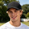 thumbnail image 2 of XIAOCHA Letter R Embroidered Baseball Cap for Men Breathable Outdoor Urban Sun Guard Dad Hat ,BK3, 2 of 4