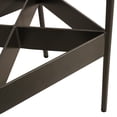 thumbnail image 4 of Emmett Bar Height Stool in Modern Antique Black Authentic Leather on Metal Frame, 4 of 4