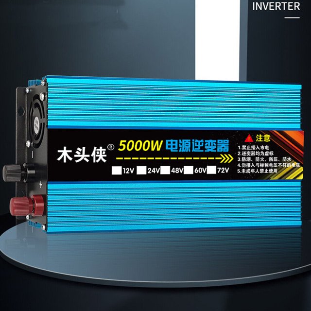 5000W Dual Voltage Smart Power Inverter DC 48V 60V To AC 220V Modified