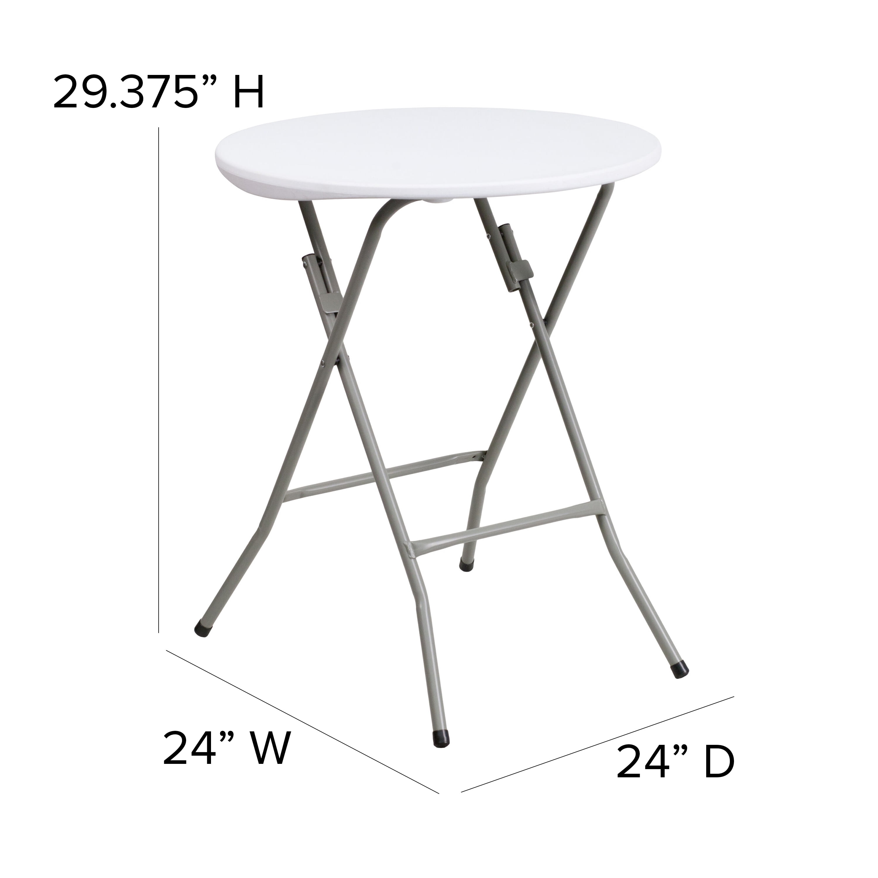 kamp geboorte Koor Flash Furniture 2-Foot Round Granite White Plastic Folding Table -  Walmart.com