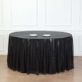thumbnail image 2 of Efavormart 132" Wholesale Premium Table Cover Sparkly SEQUIN Round Tablecloth For Wedding Banquet Party Home Decor - Black, 2 of 11