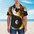 thumbnail image 4 of Daiia Yin Yang Hawaiian Shirt for Men Gentle Cotton Regular Short Sleeve Casual-3X-Large, 4 of 9
