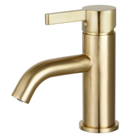 Fauceture LS8223CTL Continental Single-Handle Bathroom Faucet with Push Pop-Up, Brushed Brass