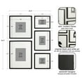 thumbnail image 6 of Kate and Laurel Gallery Contemporary Rectangle Minimal Graphic Framed Art Set of 5, Varying Sizes, Black, Modern Five-Piece Framed Wall Art for Gallery Wall Frame Set in Living Room Wall Decor, 6 of 9