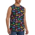thumbnail image 2 of Daiia Colorful Excavator Printed Men's Tank Tops,Casual Soft Sleeveless Gym Muscle Shirts Bodybuilding Tee-3X-Large, 2 of 8
