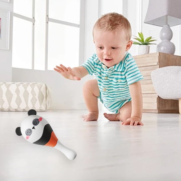 Sonajero sensorial multifuncional para bebés de 0 a 3 meses, con material seguro y campana de plástico de fácil agarre.