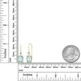 thumbnail image 6 of Gem Stone King 14K Yellow Gold Sky Blue Simulated Aquamarine and Lab Grown Diamond Earrings for Women | 4.73 Cttw | Gemstone March Birthstone | Octagon 9X7MM, 6 of 6