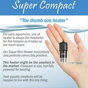 Evjurcn Aquarium Heater 10W Mini Fish Tank Heater with Digital Display Thermostat Adjustable Temperature 64~93F Set Arbitrarily 5V/2A USB Powered Automatic Power-off for 1 to 5L Tanks(Black)