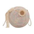 thumbnail image 1 of Bolso bandolera tejido a mano, portátil, decorativo, ligero, moderno, artesanal. Beige, 1 of 9