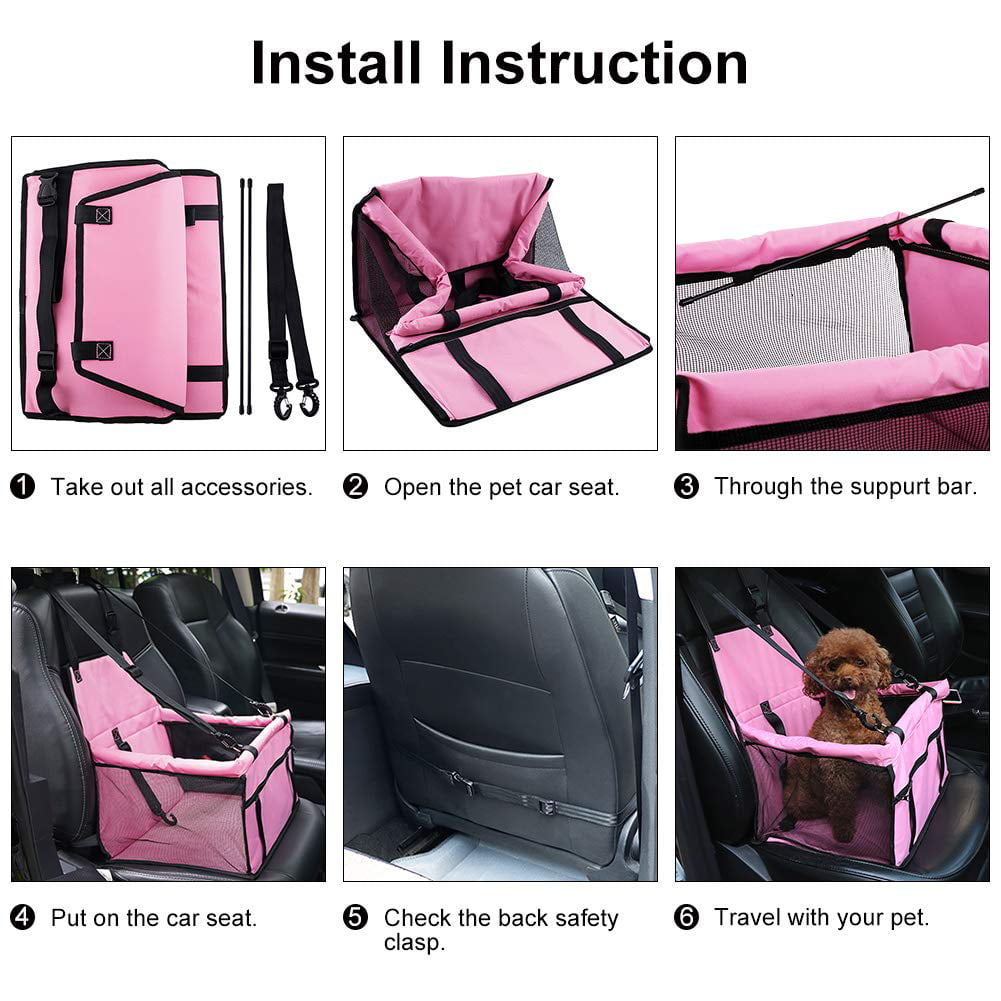 Generic erproof Coverble Carrier Carrier Booster Pet Dog Car Seat Supplies Travel Portable Waterproof Cover Pet Dog Car T