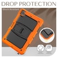 thumbnail image 6 of Dteck Built-in Screen Protector Case for iPad Pro 12.9 inch 3rd/4th/5th/6th Generation (2018/2020/2021/2022),Shockproof Silicone+PC Case Kickstand Cover with Shoulder Strap,Orange, 6 of 7