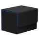 thumbnail image 5 of Vogacara Caja de almacenamiento de tarjetas comerciales con tapa Organizador de gran capacidad Estuches para juegos Protector Organización de Azul negro 2piezas, 5 of 6