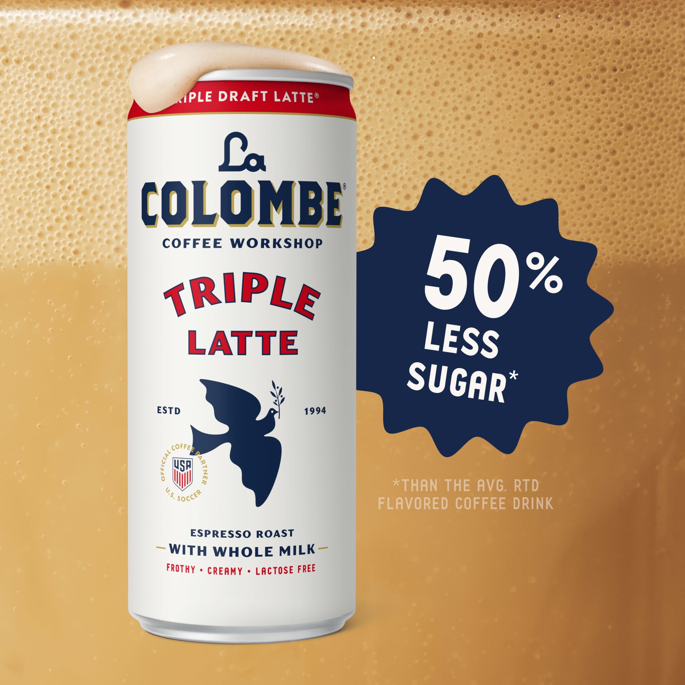 (2 pack) La Colombe Triple Draft Latte Cold Brew Ready-to-Drink Coffee, 11 fl oz, Can