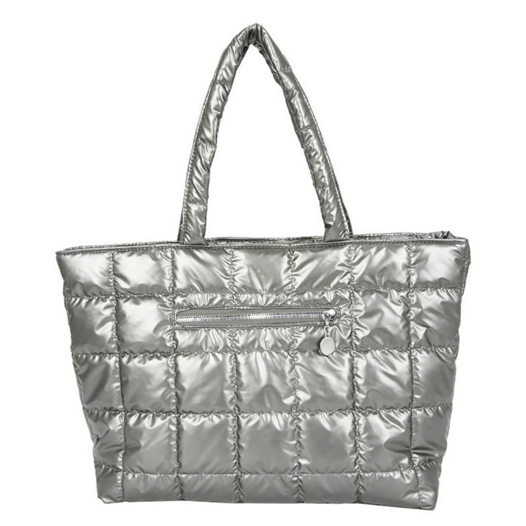 New Puffer Tote Bag for Women Quilted Puffy Handbag Lightweight