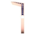 thumbnail image 4 of 0.25 ct Brilliant Round Cut Simulated Tanzanite 14k Rose Gold Stackable Band SZ 9, 4 of 6