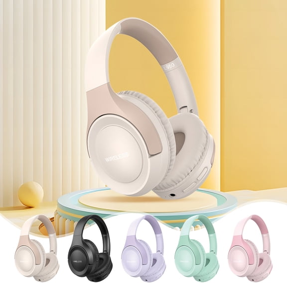 Viflosae Noise Canceling Headphones Bluetooth Headphones Wireless Earbuds Over Ear Bluetooth Wireless Headphones Intelligent Noise Reduction HiFi Stereo Foldable Lightweight Headset with