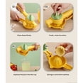 thumbnail image 5 of Dual-action Citrus Press, Citrus Juice Press Squeezer for Lemons and Limes with Seed Catcher and Pour Spout, Yellow, 5 of 5