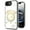 White, variant on For iPhone 17E / 16E / SE4 Smiling Glitter Ornament Bling With Ring Stand Hybrid Case Cover - White