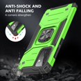 thumbnail image 2 of NIFFPD Galaxy A72 Case, Samsung A72 Case Ring Kickstand Hard PC Soft TPU Phone Cover for Samsung Galaxy A72 5G Green, 2 of 7