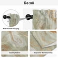 thumbnail image 5 of Sage Green Marble Kitchen Curtains, Contemporary Abstract Fluid Art Light Filtering Window Curtain Panels, 2Pcs Rod Pocket Window Treatments Set for Study Room Bathroom Bedroom 52x54 Inches, 5 of 9