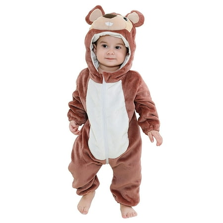 

Jumpsuits Baby Hooded Jumpsuit Long Sleeve Outwear Baby Animals Romper for Baby 3-6 Months