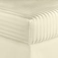 thumbnail image 3 of Home Sweet Home Dream LifeStyle Luxury Hotel Stripe 4-Piece 1200 Thread Count Ivory Stripe 100% Egyptian Cotton Sateen Sheet Set, Full – Deep Pocket, 3 of 5