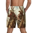 thumbnail image 4 of Uemuo Western Rabbit Cowboy Pattern Mens Swim Trunks Quick Dry Board Shorts with Mesh Lining, Stretch Beach Shorts Quick Dry No-Chafing Board Shorts-XX-Large, 4 of 9
