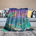 thumbnail image 2 of Orinice Mermaid Starfish Warm Lightweight Blanket Soft Fleece Throw Blanket for All Seasons Living Rooms Sofa Decor Cow Gifts Blanket 60x80in, 2 of 6