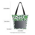 thumbnail image 3 of Salouo Leopard print St. Patrick's Day for Shoppers Tote for Women Foldable Handbags with Big Capacity Casual One-Shoulder Shopping Bag Hobo Bags Fit for Office/Shopping/Park, 3 of 6