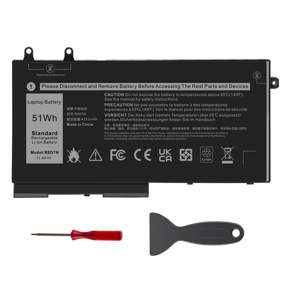 R8D7N 0R8D7N Laptop Battery Replacement for Dell Latitude 5400 5410 5500 5510 Precision 3540 3550 7590 7591 7791 2-in-1 Series(11.4V 51Wh 4470mAh)