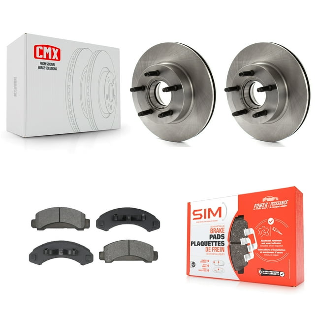 Transit Auto Front Disc Brake Rotors Hub Assembly and Semi-Metallic Pads Kit for Car Ford Ranger Mazda B4000 Explorer B3000 Bronco II Navajo K8S-100695